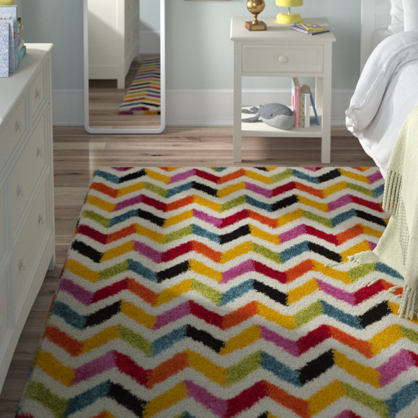 Viv + Rae Chevron Multicolor Area Rug & Reviews Wayfair